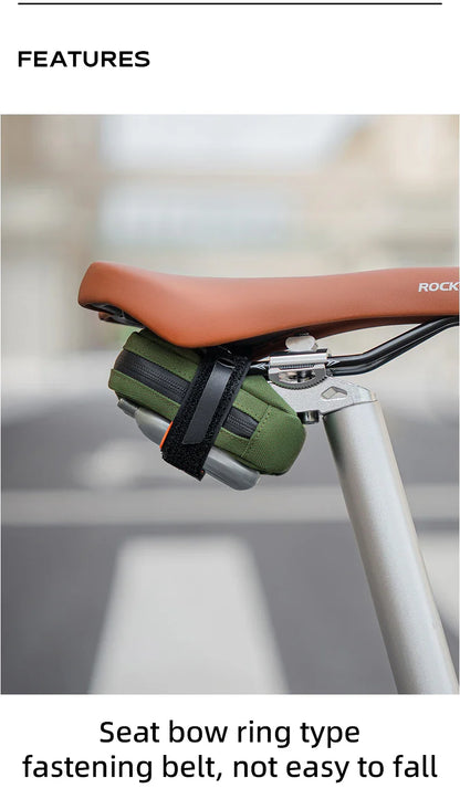 ROCKBROS Mini Bicycle Saddle Bag – Lightweight 0.35L Portable Multi-Function Cycling Handbag & Bike Accessory