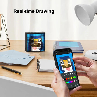 Divoom Timebox Evo Bluetooth Speakers – Wireless with Clock, Alarm, Programmable LED Display for Pixel Art Creation, Unique Gift