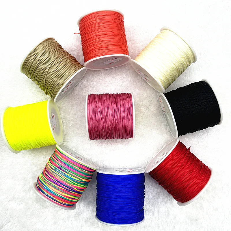 Nylon Macrame Cord Thread (0.4–1.5mm) – Braided DIY Bracelet, Beading & Tassel String