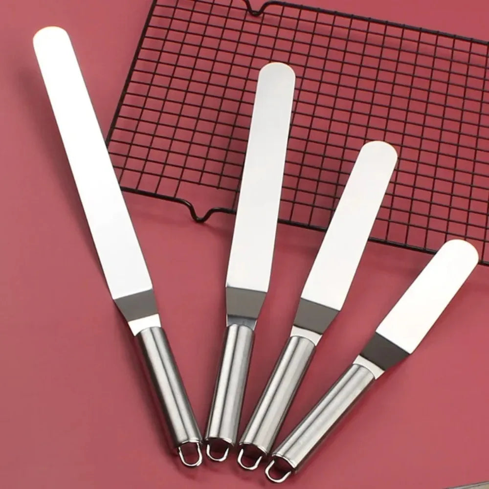 6/8/10/12 Inch Stainless Steel Icing Spatula – Cream Frosting Cake Decorating Tools & Accessories
