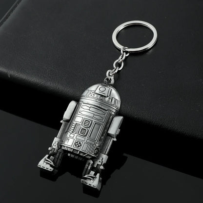 Vintage Spaceship Keychain - Star Wars Inspired Destroyer Battleship Keyring for Bags & Gifts