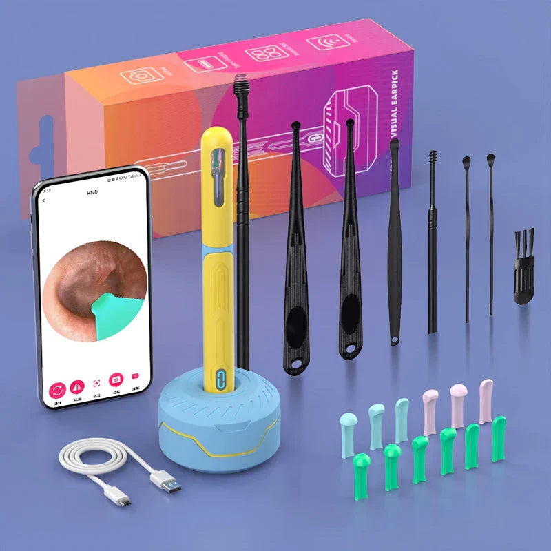Ear Cleaner with Camera Set – HD Otoscope, USB-C Charging Endoscope, Wax Removal Tool & Earpick, NK3 Pro Ear Cleaning Set