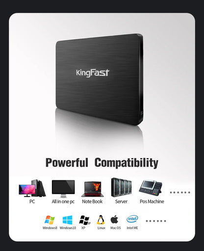 KingFast 2.5" SATA 3 SSD – 120GB, 128GB, 240GB, 256GB, 480GB, 512GB, 1TB Internal Solid State Drive for Laptop & Desktop PC   2/2