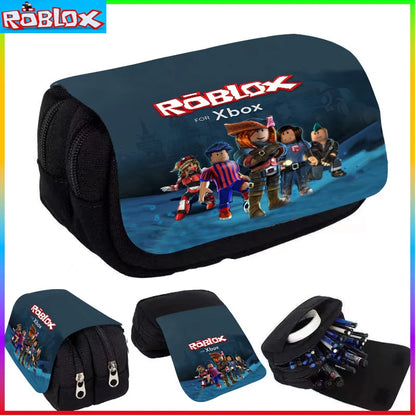 ROBLOX Pencil Case - Multi-Layer Stationery Box with Large Capacity for Pens and Pencils, Game Peripheral Storage Bag