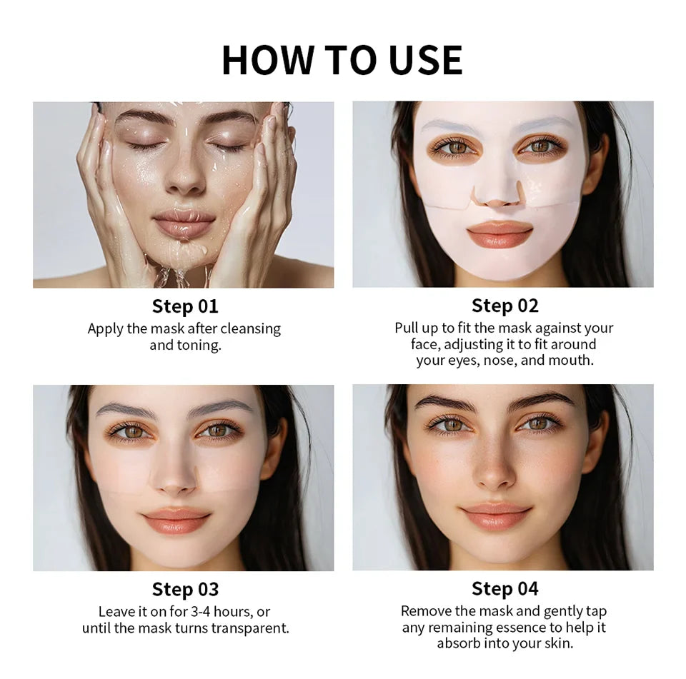 Bio-Collagen Deep Hydrating Hydrogel Mask – Overnight Collagen Mask for Firming & Pore Minimizing