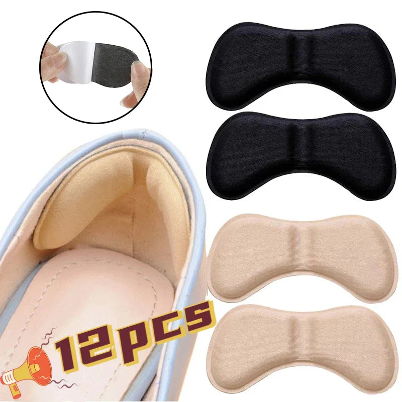 12PCS Heel Insoles Patch – Pain Relief Anti-Wear Cushion Pads with Adhesive Foot Care Inserts for Shoes