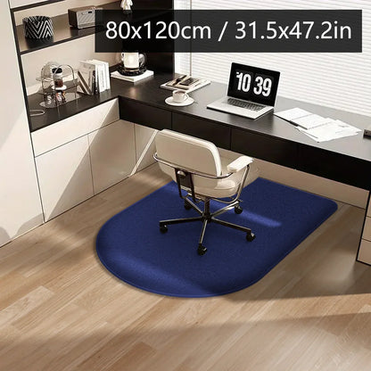 Solid Color Flannel Chair Mat – Thickened Soft Floor Carpet for Computer Desk, Swivel Chair, Study & Dressing Table Use