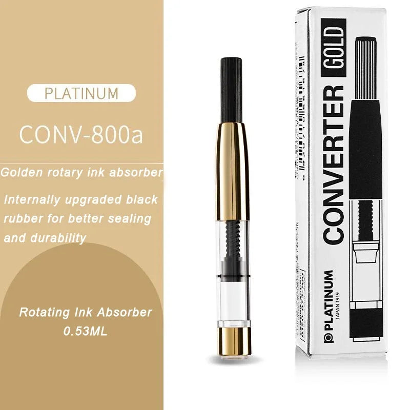 PLATINUM Fountain Pen Ink Converter – Original Draw Ink Feeder for Ink Bottles, School & Office Use