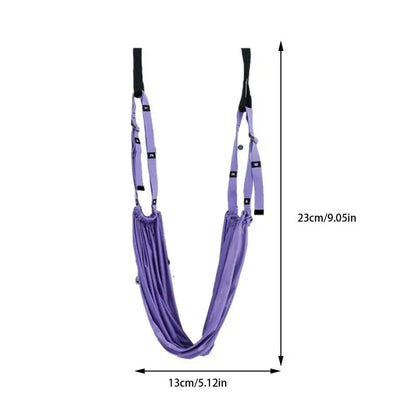 Aerial Yoga Strap - Pull Rope Leg Splits Trainer, Female Gym Belt with Adjustable Hammock Swing for Stretching