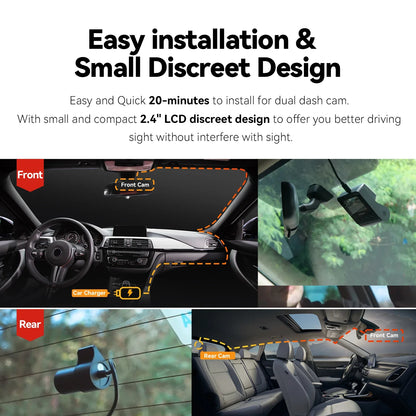 DDPAI Z40 Dash Cam - Sony IMX335 Car Camera Recorder, 1944P HD Video, GPS Tracking, 360° Rotation, WiFi DVR, 24H Parking Protection