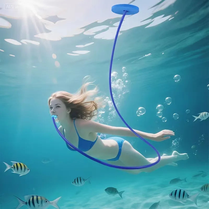 Foldable Dry Snorkel - Silicone Anti-Choking Single Tube for Swimming & Diving