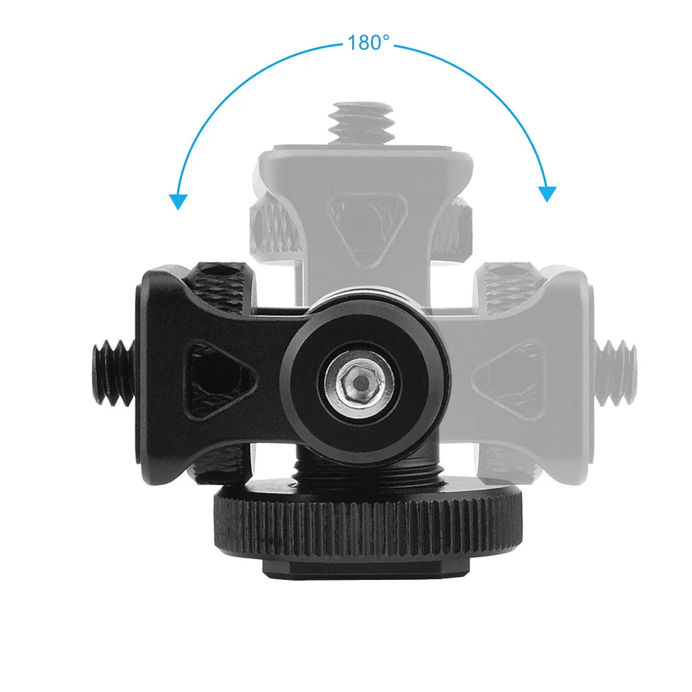 Minifocus Cold Shoe Monitor Holder – Adjustable 180° Tilt Mount for Camera Field Monitors & Microphones