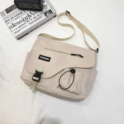 Men’s Large Capacity Messenger Bag – Fashion Canvas Nylon Crossbody Shoulder Bag for Casual & Student Use