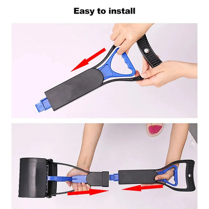 60CM Long Handle Pet Pooper Scooper - Dog and Cat Waste Picker with Jaw Design - Easy Waste Cleaning Tool for Pet Supplies
