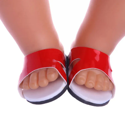 7cm Doll Sandal Shoes for 43cm Born Baby & 18-Inch American Dolls — Accessories for Doll Clothes, Girl’s Toy Gift