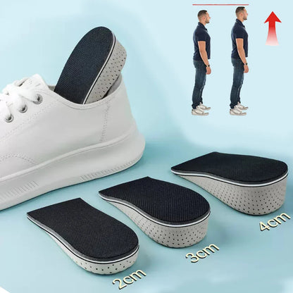 2-4cm Memory Foam Insoles – Height Increase Templates for Men, Breathable & Sweat-Absorbent, Running Shoe Accessories
