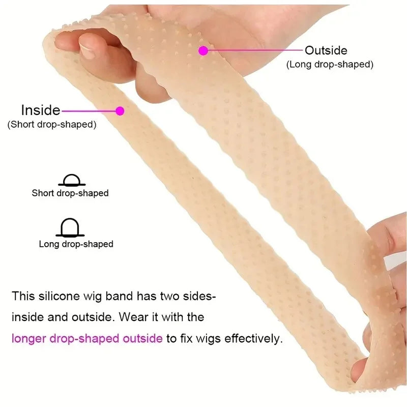 Silicone Elastic Wig Grip Headband - Sweatproof Non-Slip Headband for Sports and Yoga (1 Piece)