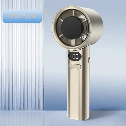 Portable Mini Bladeless Hand Fan – USB Rechargeable Handheld Personal Fan with 120-Speed High-Speed Airflow, Electric Cooling Fan