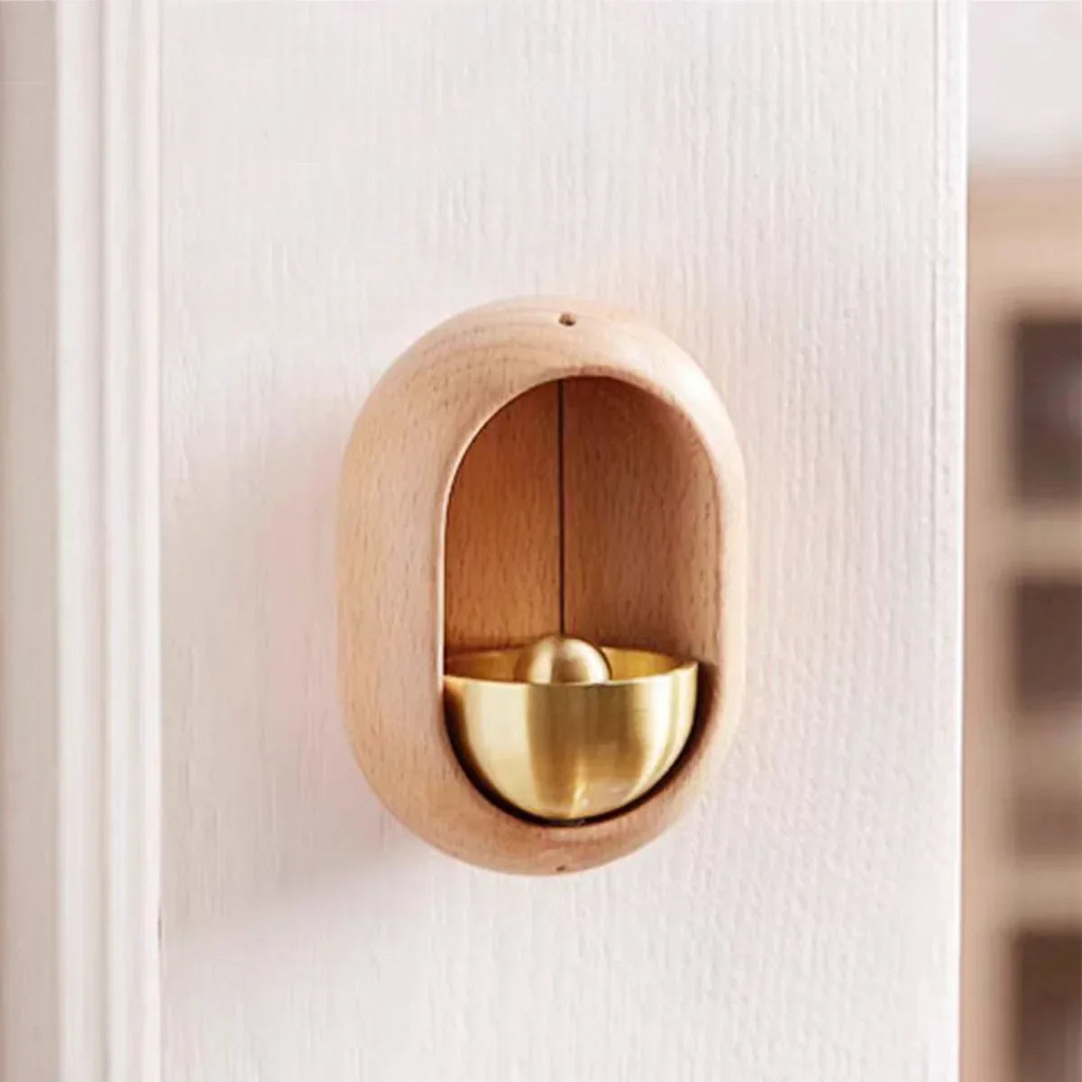 Wooden Wind Chimes Wireless Doorbell - Decorative Hanging Wind Bell for Home Entrance & Opening Decorations