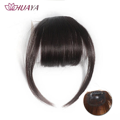 Synthetic Air Bangs Clip-In Hair Extension - Invisible Natural Front Fringes Fiber Hair Accessory
