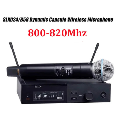 SLXD Wireless Microphone System – 500/600/800MHz 4-Pin Headset with KSM8/Beta58, Professional Audio for Stage & Karaoke