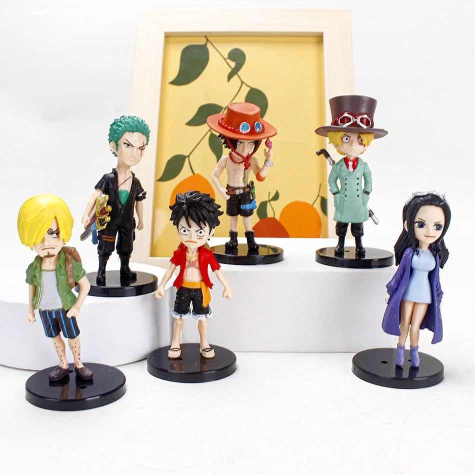 6PCS One Piece Anime Action Figures — PVC Luffy Collectible Dolls | Children’s Toys & Christmas Gift Decorations