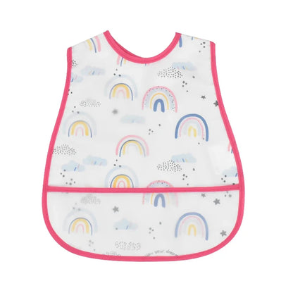 Adjustable Baby Bibs - Waterproof EVA Cotton Cartoon Feeding Bibs with Burp Cloth for Boys & Girls