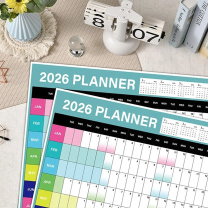 2026 Wall Calendar Planner - Annual Schedule Organizer with To-Do List Memo Pad & Agenda Tracker