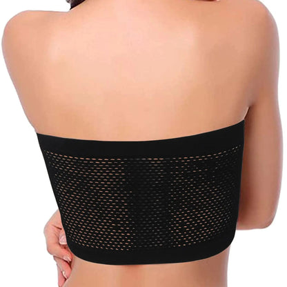 Women’s Strapless Seamless Tube Top – Wireless Anti-Slip Bandeau Bra for Summer