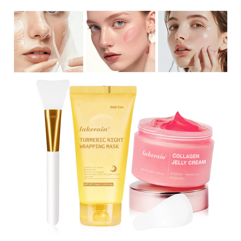Collagen Jelly Cream – Hydrolyzed Overnight Peel-Off Facial Mask for Hydration & Firming