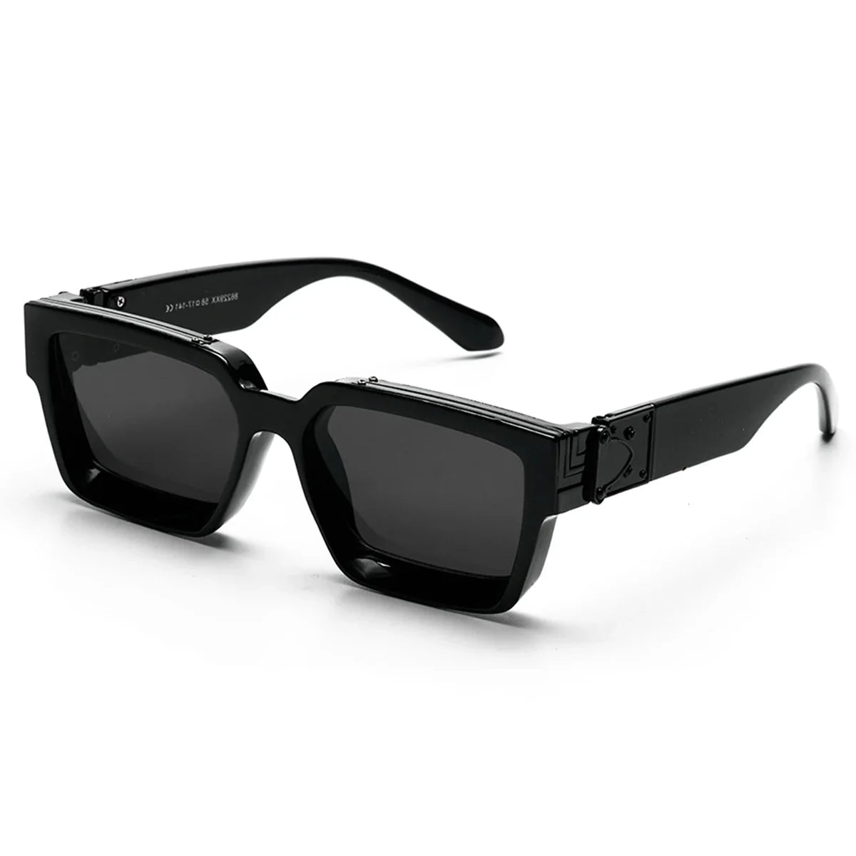 Ruiao Retro Black Millionaire Sunglasses – Luxury Square Designer Shades for Men & Women (2024)