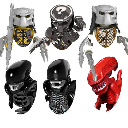 Super Heroes Model Figure Blocks – Invisible Predator vs Alien Jungle Killer Construction Toy for Children