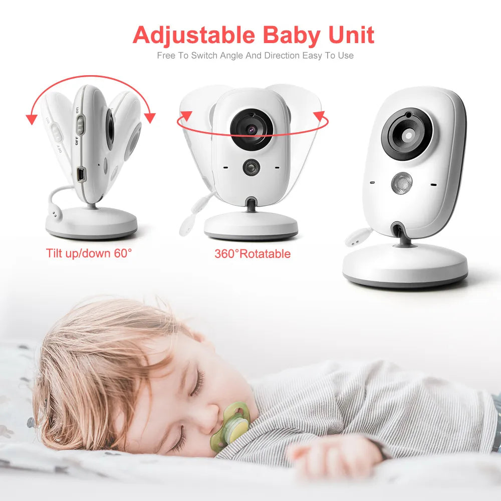 VB603 Video Baby Monitor - 2.4G Wireless with 3.2 Inches LCD, 2-Way Audio, Night Vision, and Surveillance Security Camera