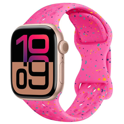 Silicone Apple Watch Strap - Breathable Wristband for Watch 11/10/9/8/7 Ultra 3/2 SE Series 49mm-41mm