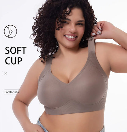 FallSweet Push-Up Bra – Seamless Wireless Bralette for Women, Thin Cup Plus Size Brassiere (M-6XL)