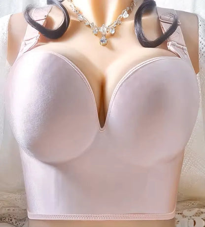 Wireless Push-Up Bra for Women – Full Coverage Adjustable Plus Size Lingerie (38-50 C-E)