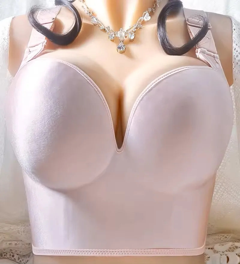 Wireless Push-Up Bra for Women – Full Coverage Adjustable Plus Size Comfortable Lingerie 38–50 C/D/E Cups