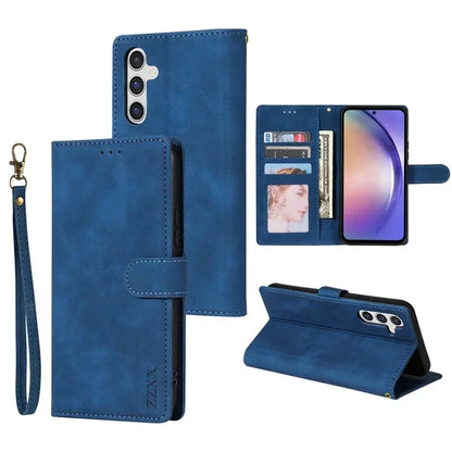 Samsung Galaxy Flip Wallet Case - Leather Card Slot Protective Cover