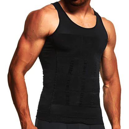 Men’s Compression Body Shaper Tank Top — Slimming Abs Abdomen Tummy Control Gym Workout Shapewear