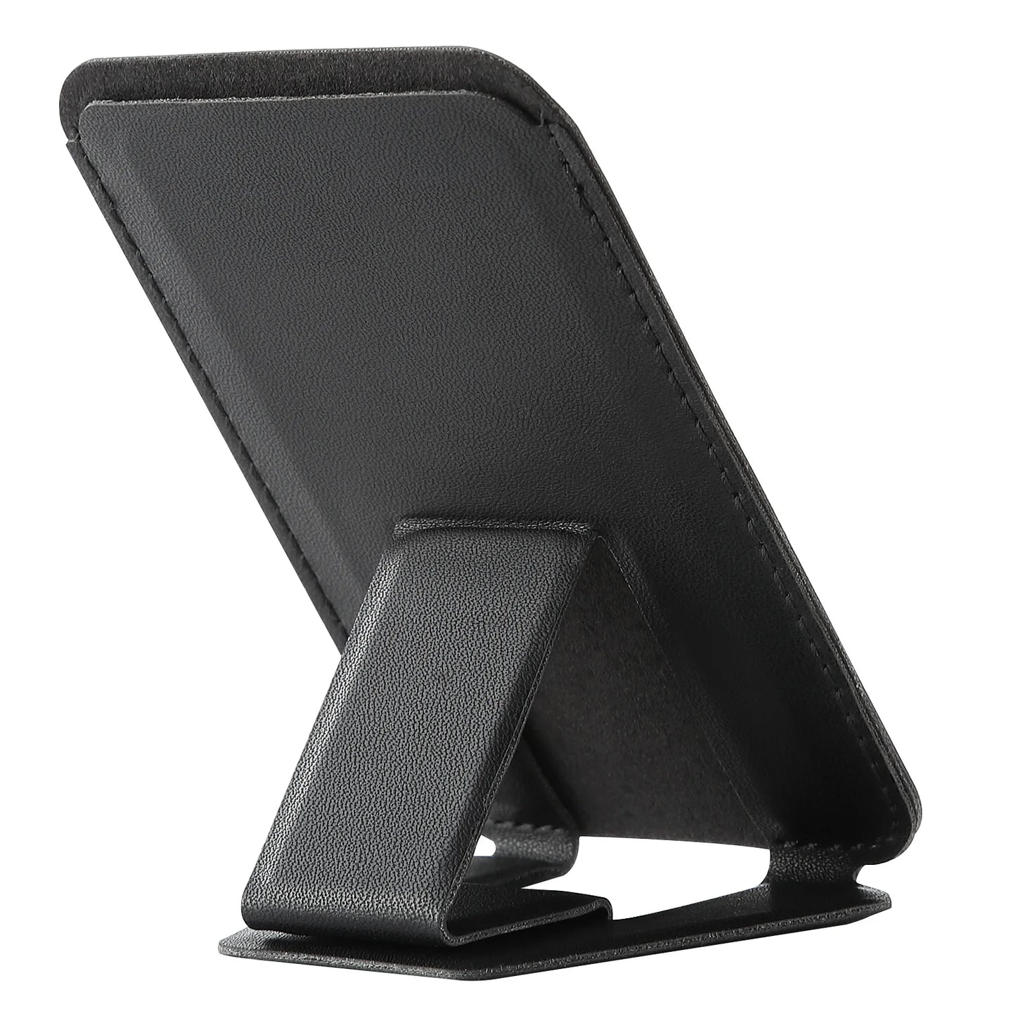 Phone Wallet Stick-On Card Holder – 3M Adhesive Credit Card Slot with Folding Kickstand for Phone Case