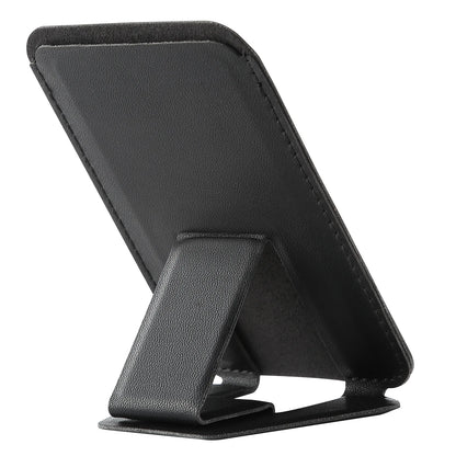Phone Wallet Stick-On Card Holder – 3M Adhesive Credit Card Slot with Folding Kickstand for Phone Case