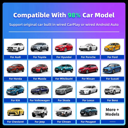 EKIY 2-in-1 Wireless CarPlay & Android Auto Dongle – AI Smart Box for Cars with Wired CarPlay