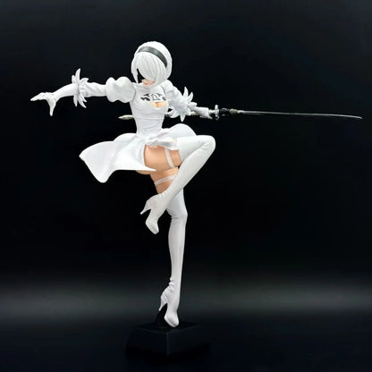 24CM NieR: Automata 2B PVC Action Figure — YoRHa No.2 Lifeform Collectible Doll | Kaine Nier Statue Gift