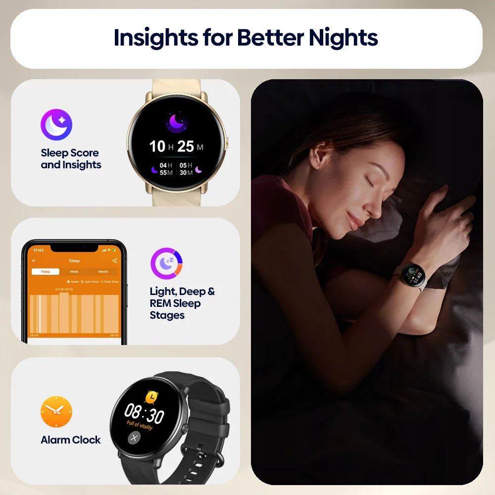 Zeblaze GTR 3 Pro Smartwatch — AMOLED Display Fitness Watch with Call Function, 316L Stainless Steel for Men & Women