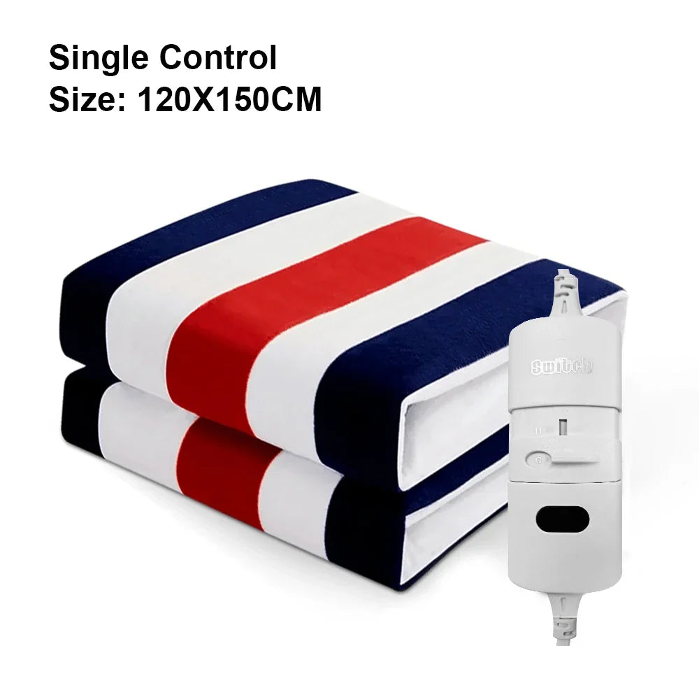 220V Electric Heating Blanket – Thicker Thermal Mattress with Automatic Thermostat for Body Warmth and Room Comfort