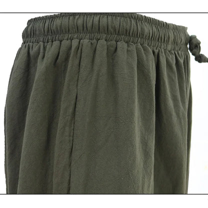 Men’s Pirate & Viking Costume Pants – Renaissance Medieval Drawstring Shorts for Halloween Cosplay