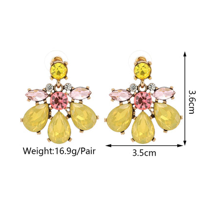 Luxury Crystal Geometric Dangle Earrings – Fashion Wedding & Party Jewelry for Women