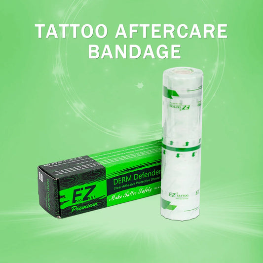 EZ Waterproof Tattoo Film – Aftercare Adhesive Bandage for Skin Healing & Protection, Derm Defender