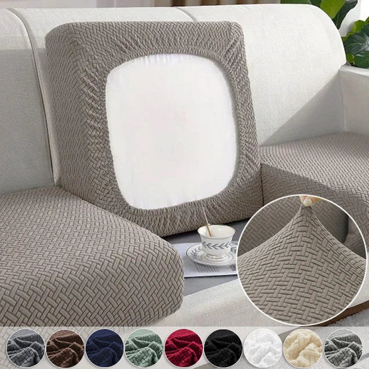 Thick Jacquard Elastic Sofa Seat Cover – Anti-Dust Removable Couch Cushion Protector Slipcover