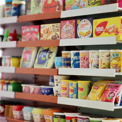 1/6 Scale Miniature Supermarket Food & Drinks – Dollhouse Store Decor Accessories for Blythe, BJD & 1/6 Dolls